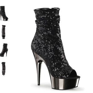 Pleaser brand Platform open toe stiletto heels! BRAND NEW NEVER WORN! Size 6!!